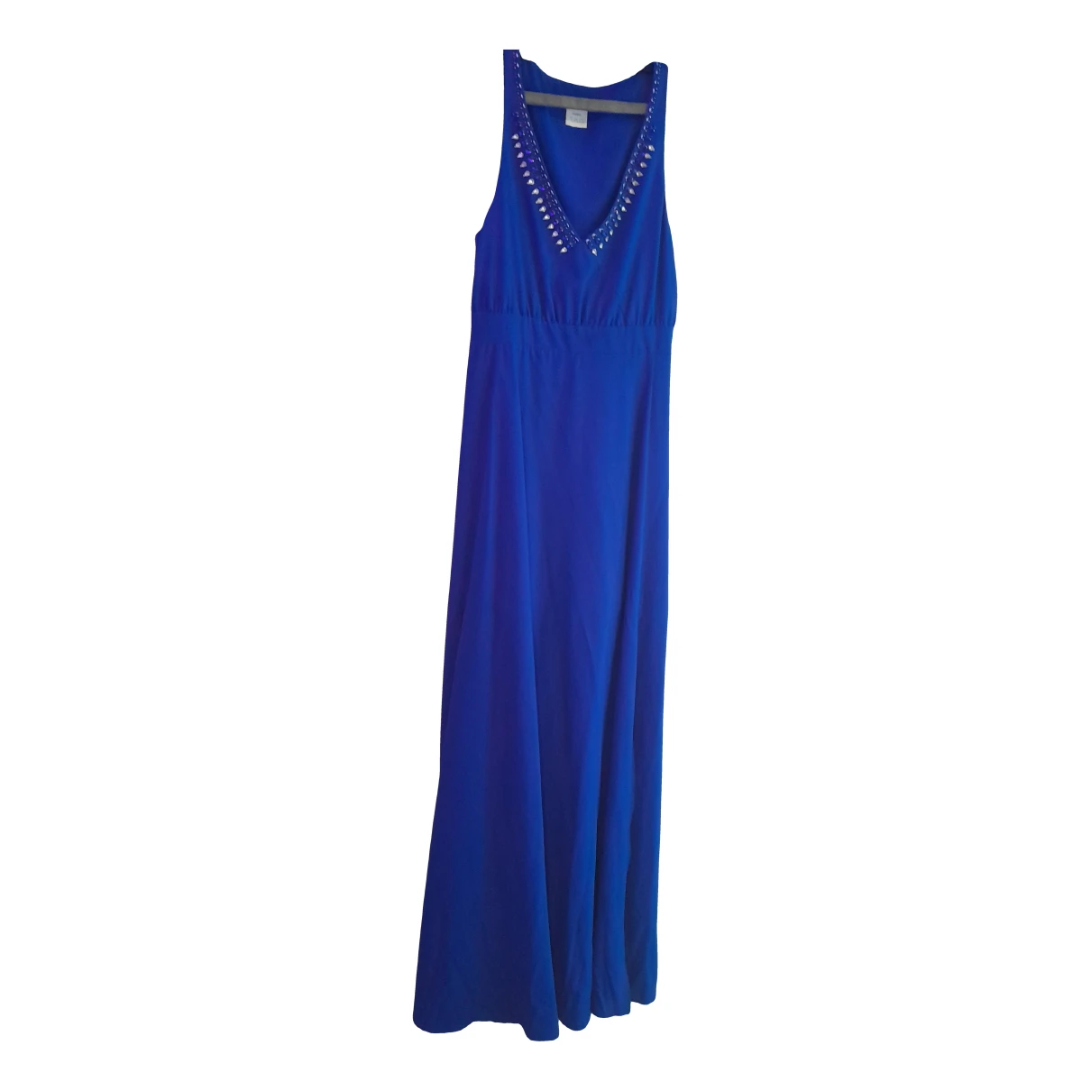 Pre-owned Pinko Maxi Dress In Navy