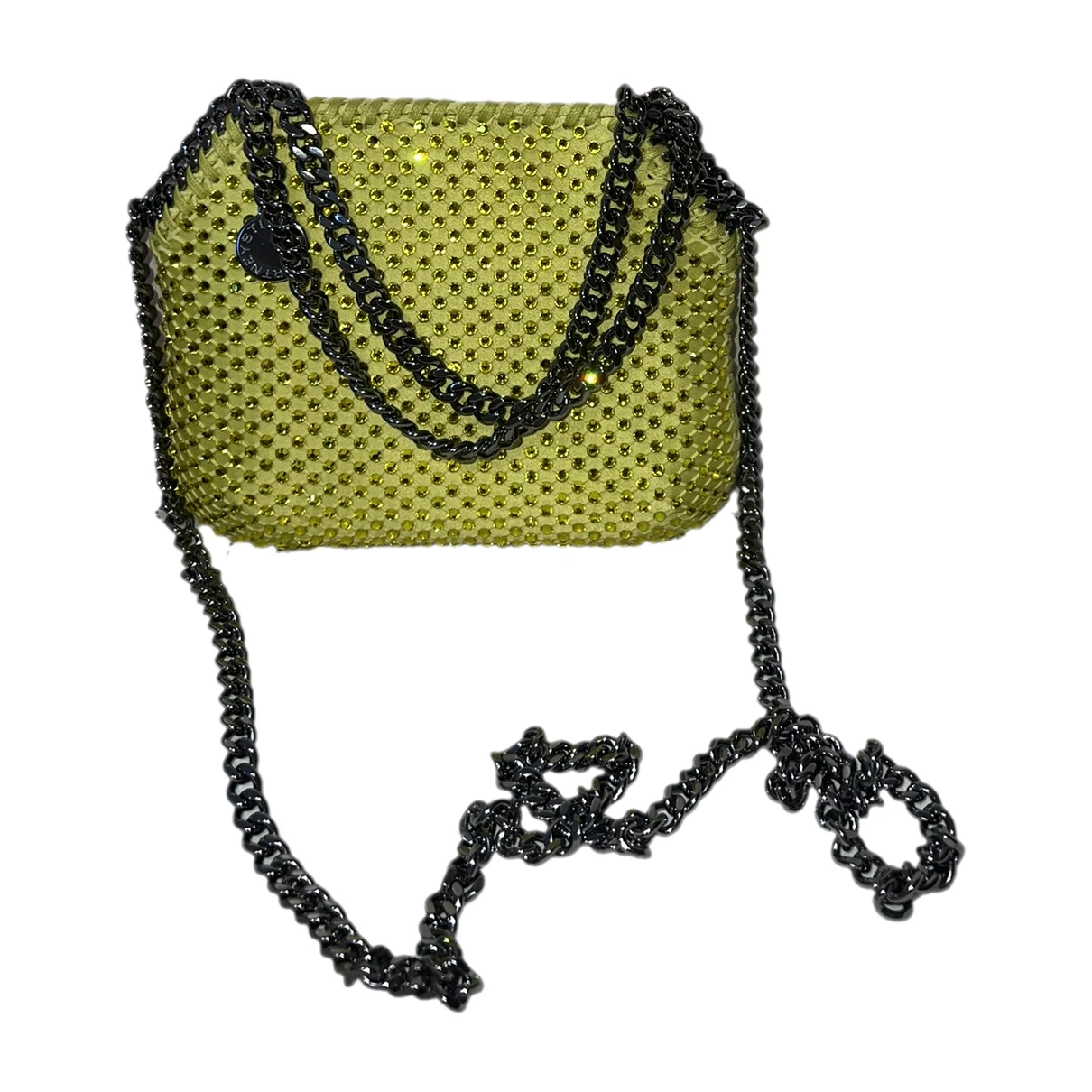 Pre-owned Stella Mccartney Falabella Glitter Handbag In Yellow