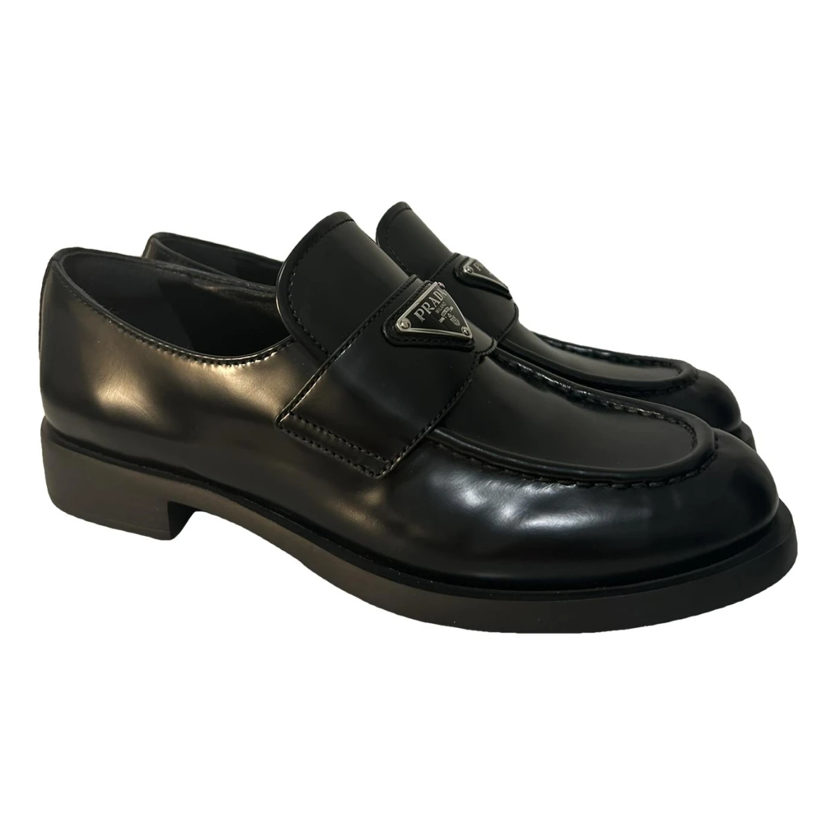 Pre-owned Prada Chocolate Leather Flats In Other