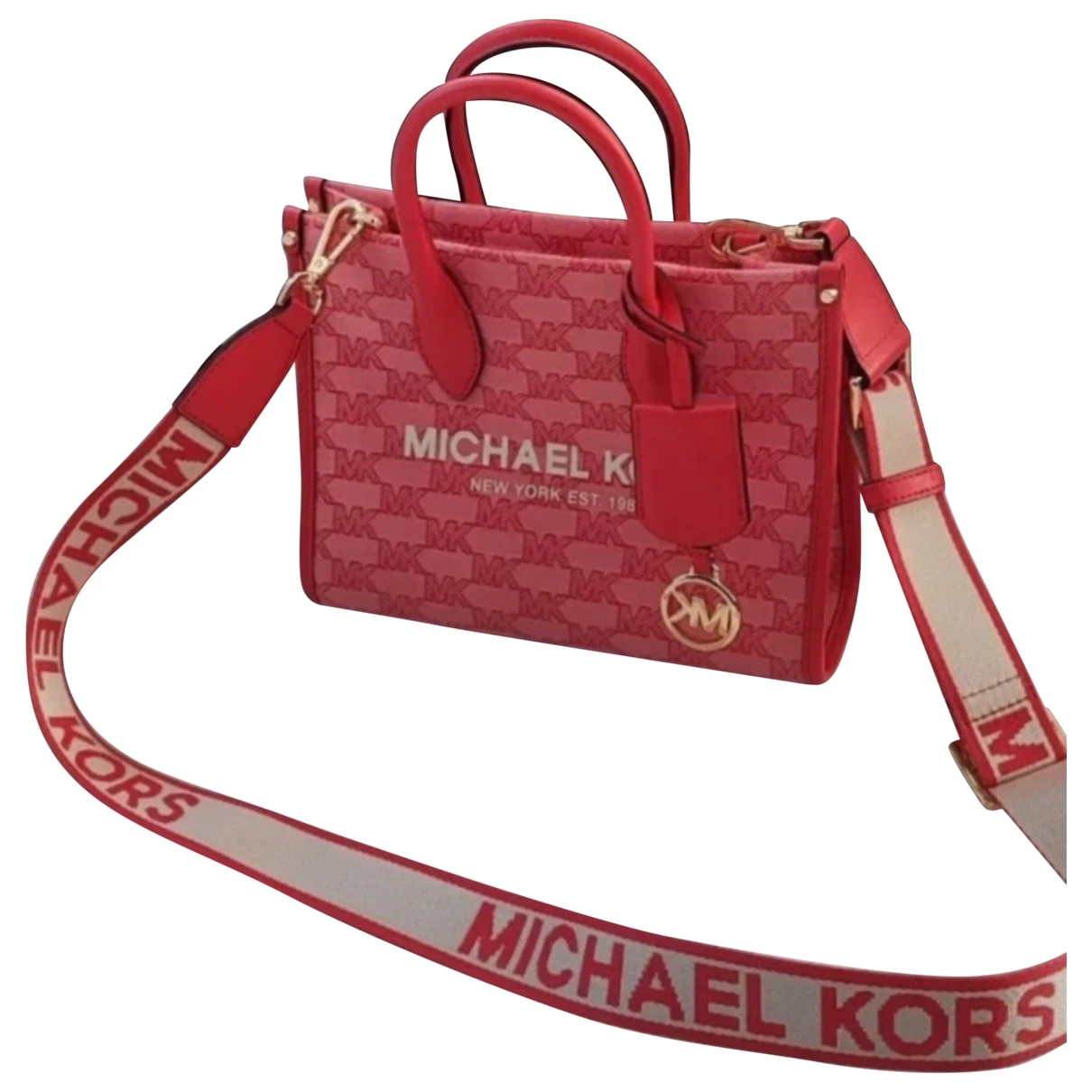 Pre-owned Michael Kors Crossbody Bag In Red