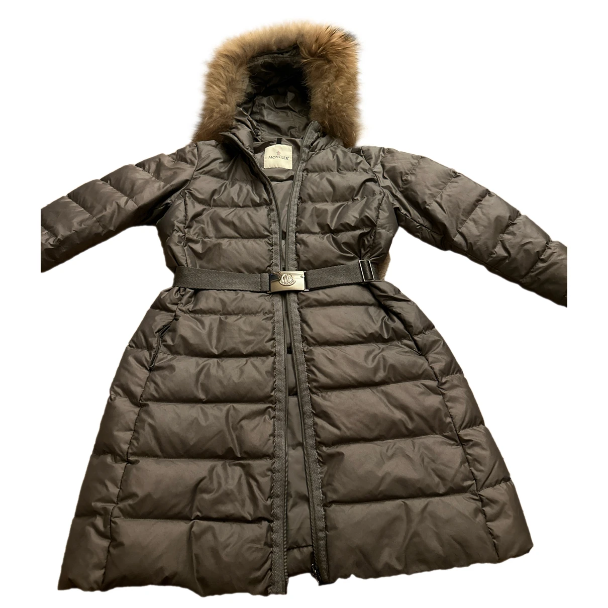 Pre-owned Moncler Caban In Brown