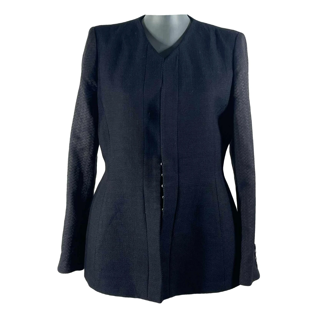 Pre-owned Dries Van Noten Wool Short Vest In Black