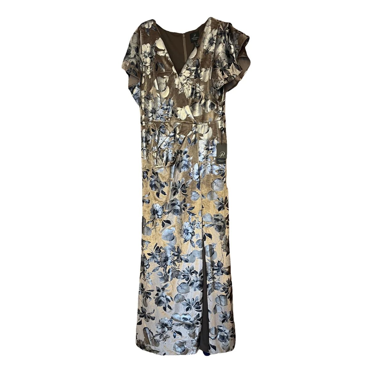 Pre-owned Adrianna Papell Maxi Dress In Metallic