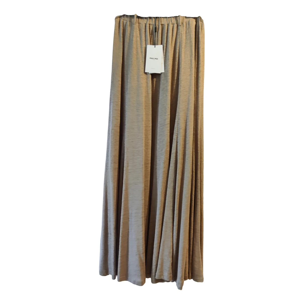 Pre-owned Max & Moi Linen Maxi Skirt In Beige