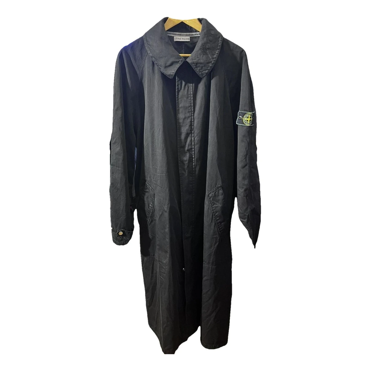 Pre-owned Stone Island Trenchcoat In Black