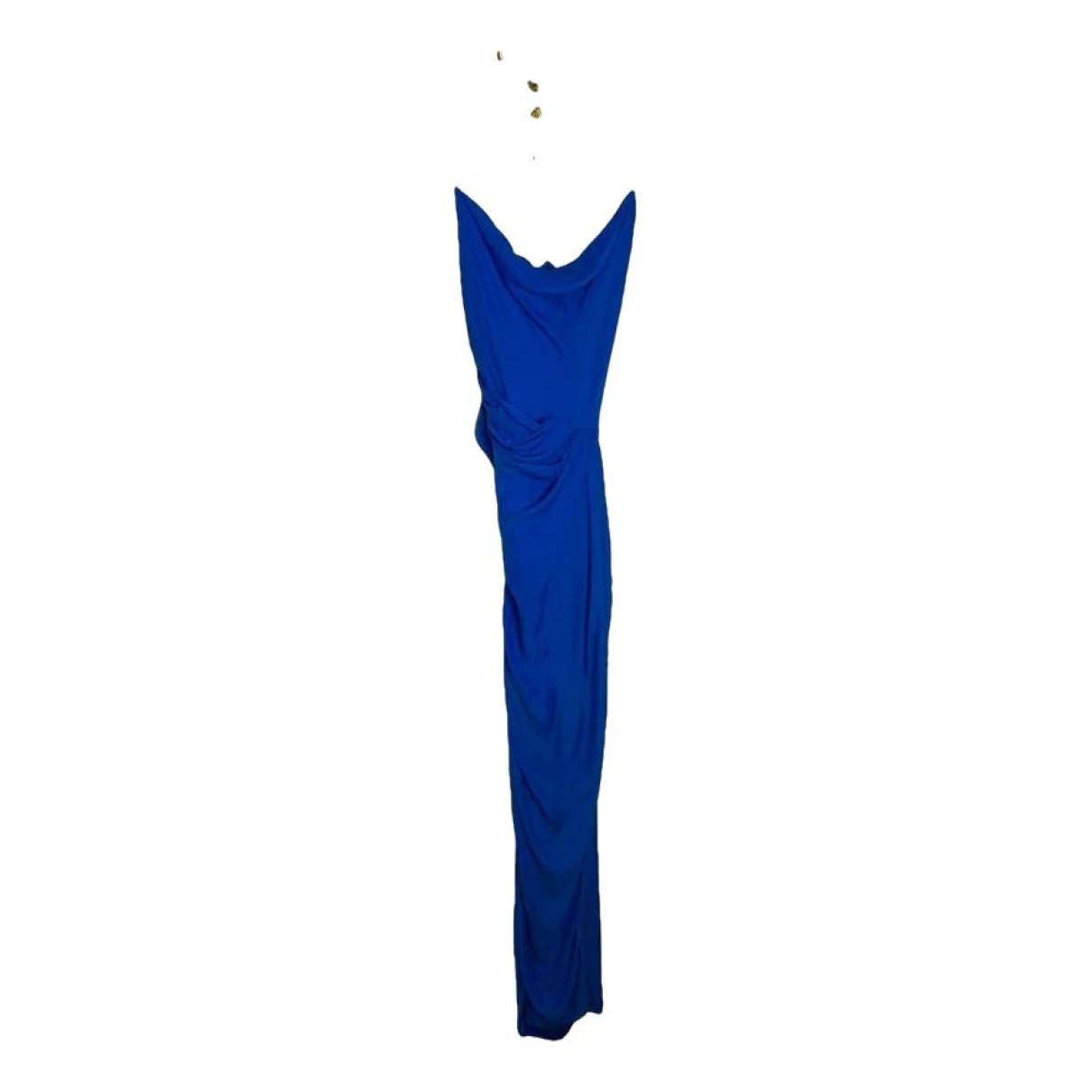 Pre-owned Gauge81 Silk Maxi Dress In Blue