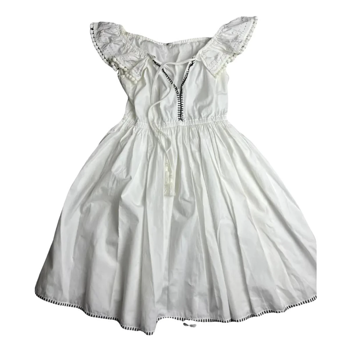 Pre-owned Miu Miu Mini Dress In White