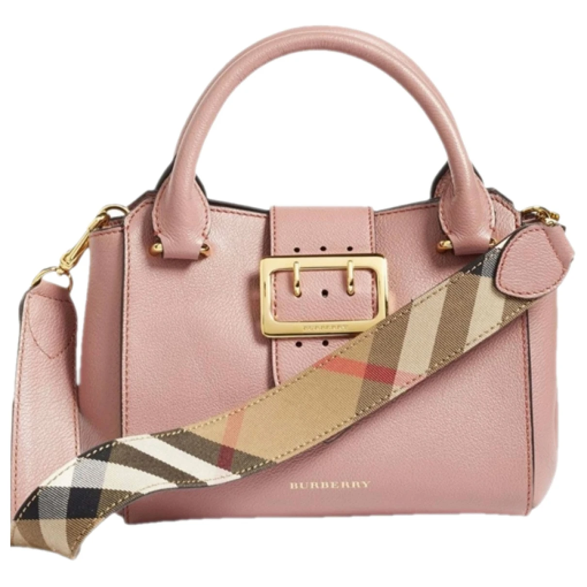 Pre-owned Burberry Leather Clutch Bag In Pink