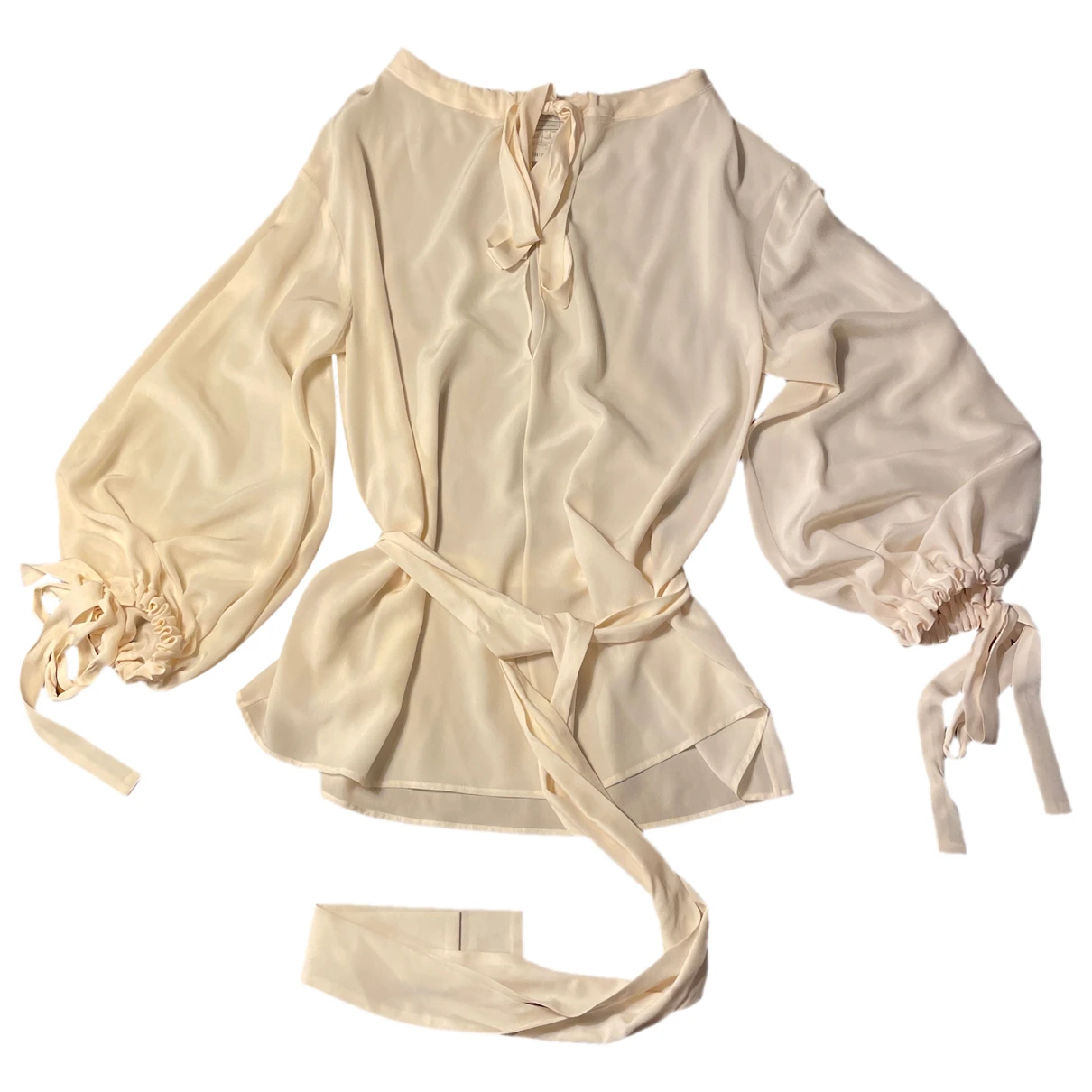 Pre-owned Stella Mccartney Silk Mini Dress In Beige