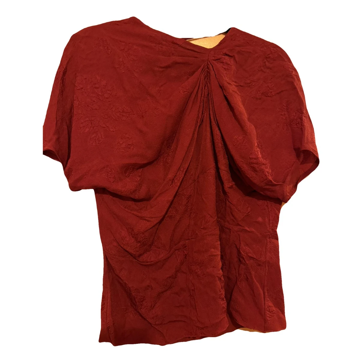 Pre-owned Marni Silk Blouse In Burgundy