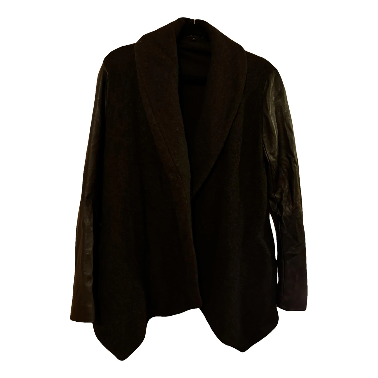 Pre-owned Theory Cashmere Cardi Coat In Black