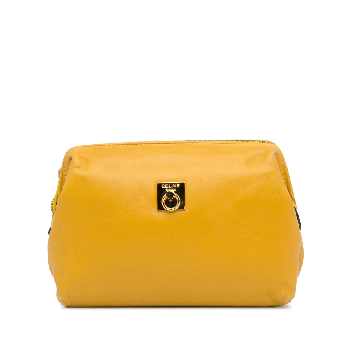 Pre-owned Celine Leather Purse In Yellow