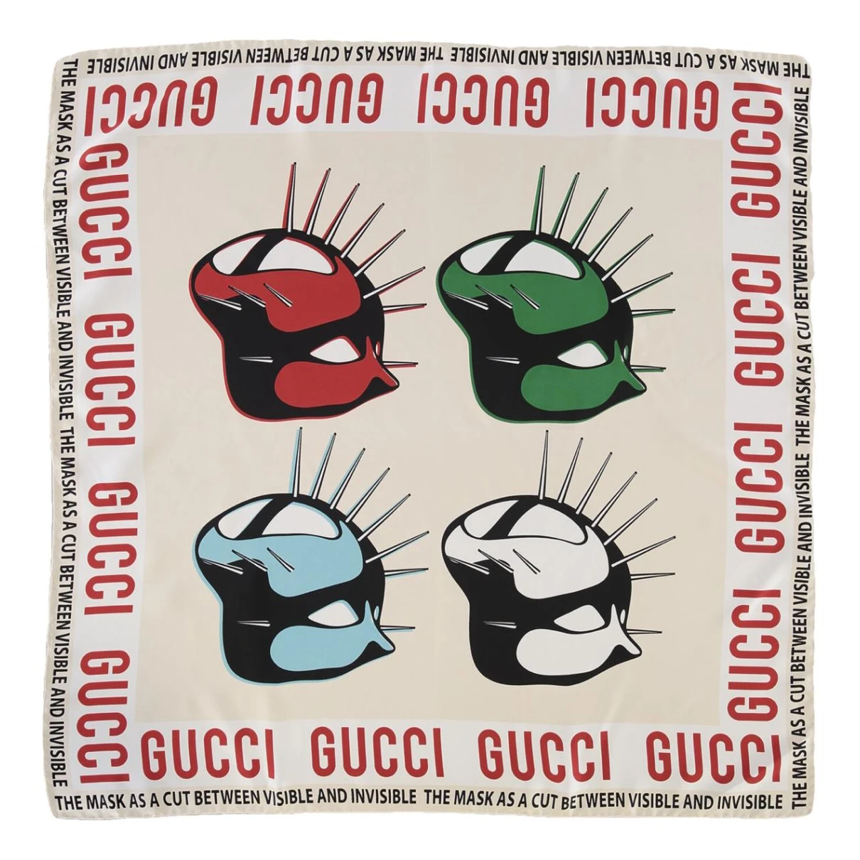 Pre-owned Gucci Silk Scarf In Beige