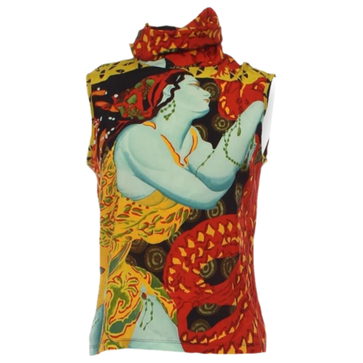 Pre-owned Jean Paul Gaultier Silk Top In Multicolour