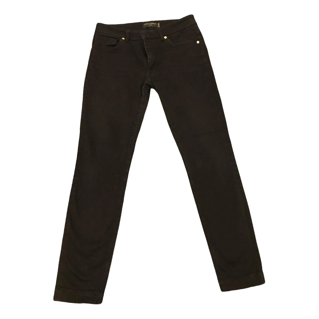 Pre-owned Dolce & Gabbana Slim Jeans In Black