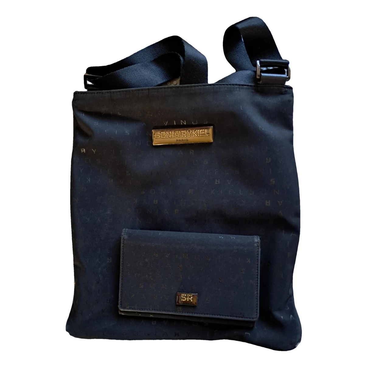 Pre-owned Sonia Rykiel Cloth Crossbody Bag In Black