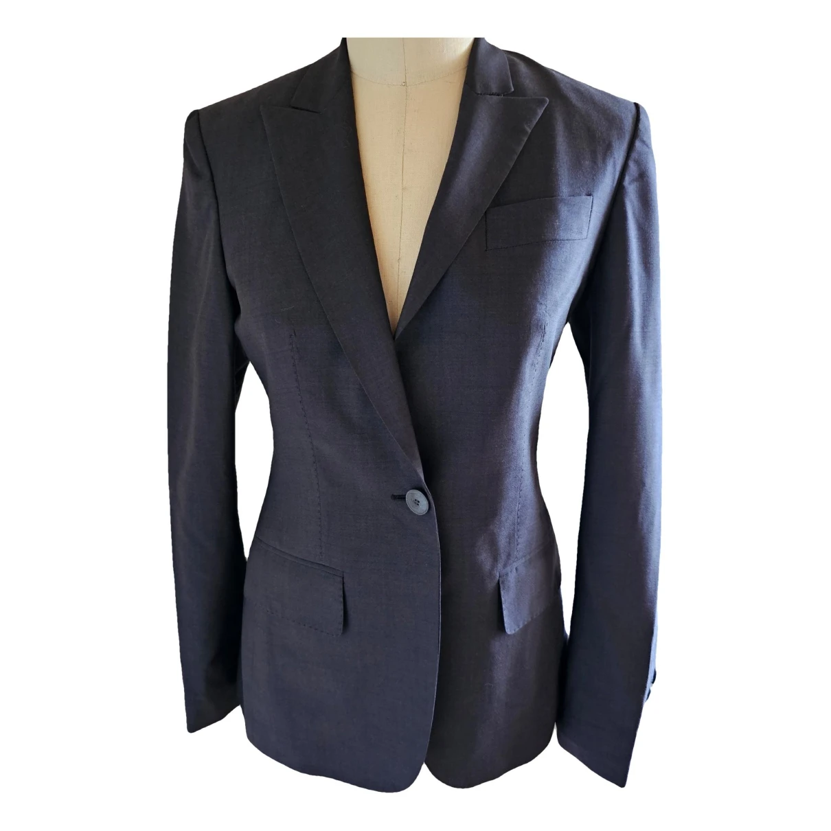 Pre-owned Stella Mccartney Wool Suit Jacket In Grey