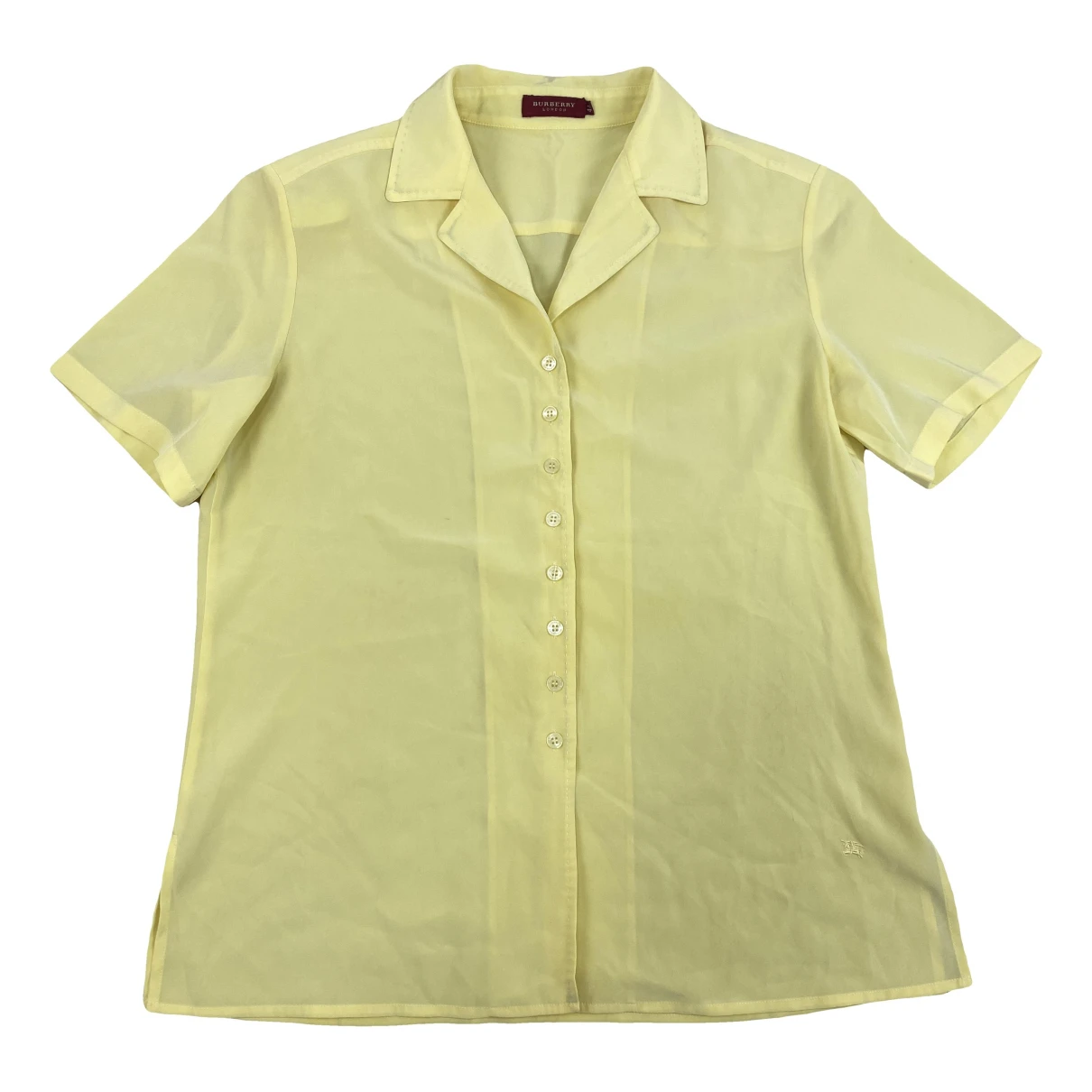 Pre-owned Burberry Silk Blouse In Yellow