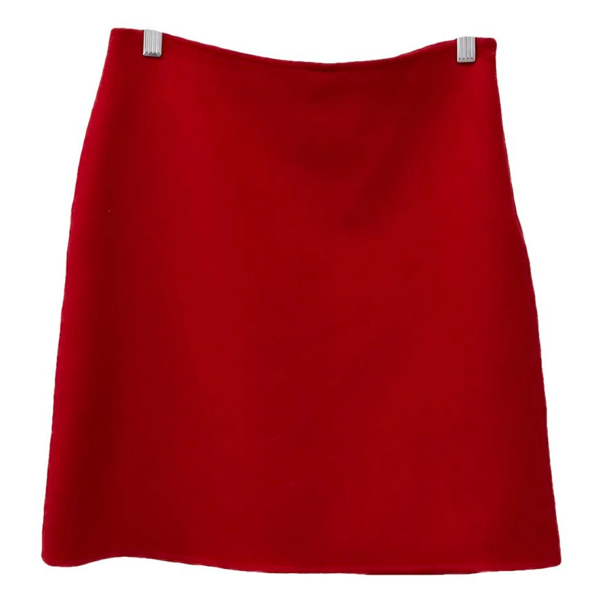 Pre-owned Max Mara Wool Mini Skirt In Red