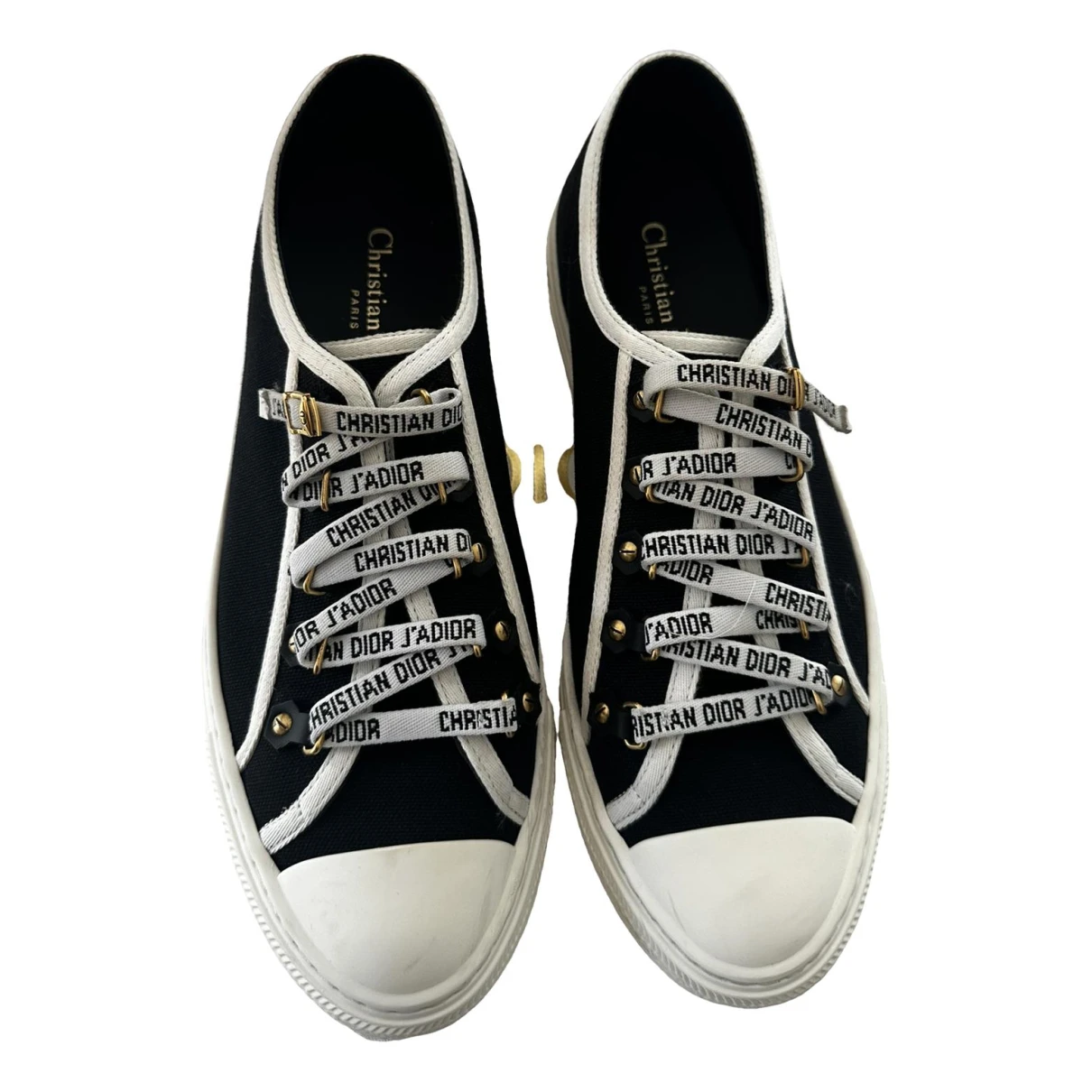Pre-owned Dior Cloth Trainers In Black