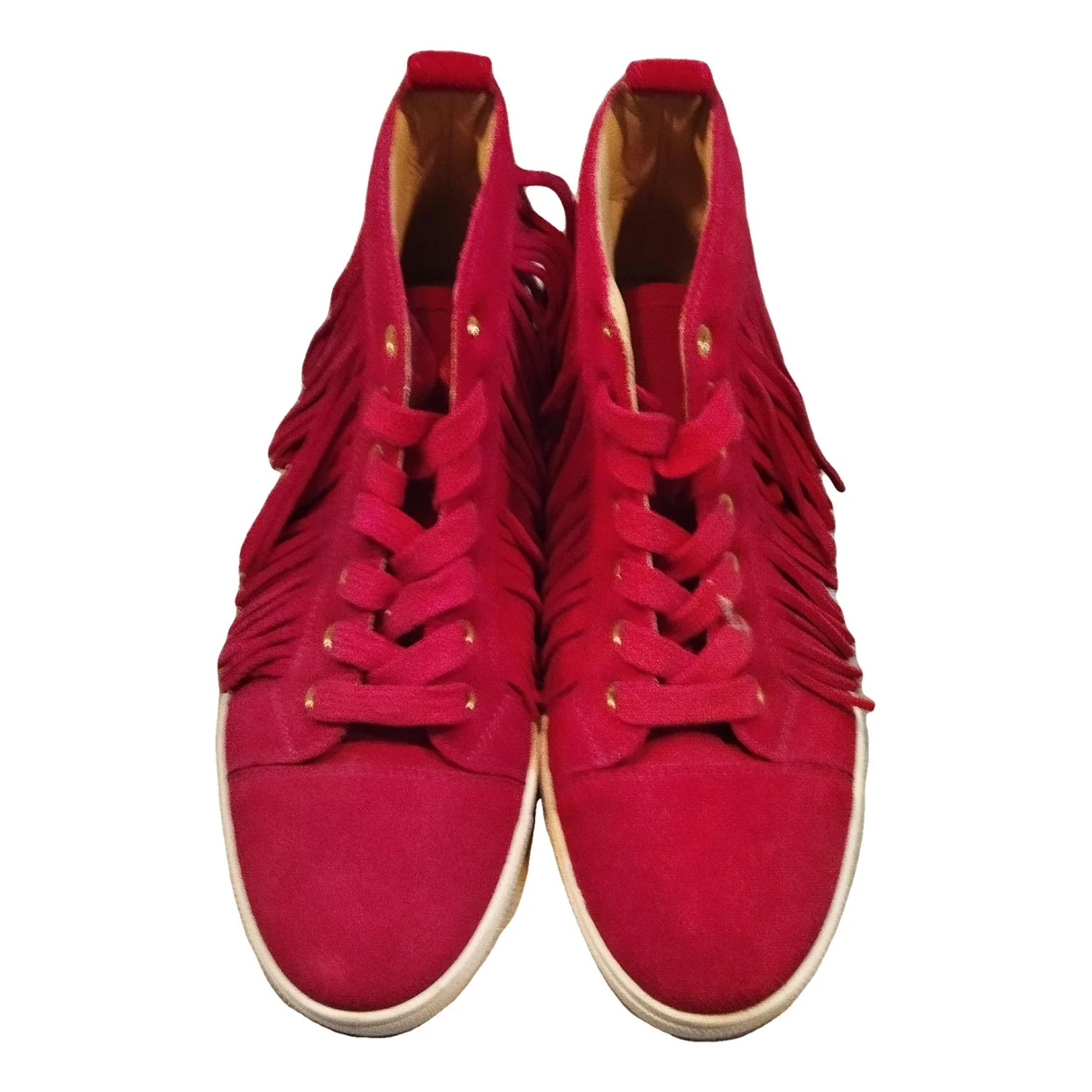 Pre-owned Christian Louboutin Louis Trainers In Red