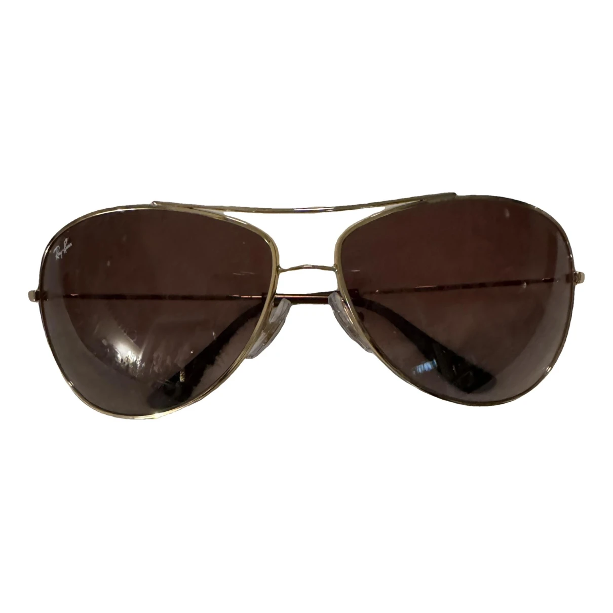 Pre-owned Ray Ban Aviator Sunglasses In Brown