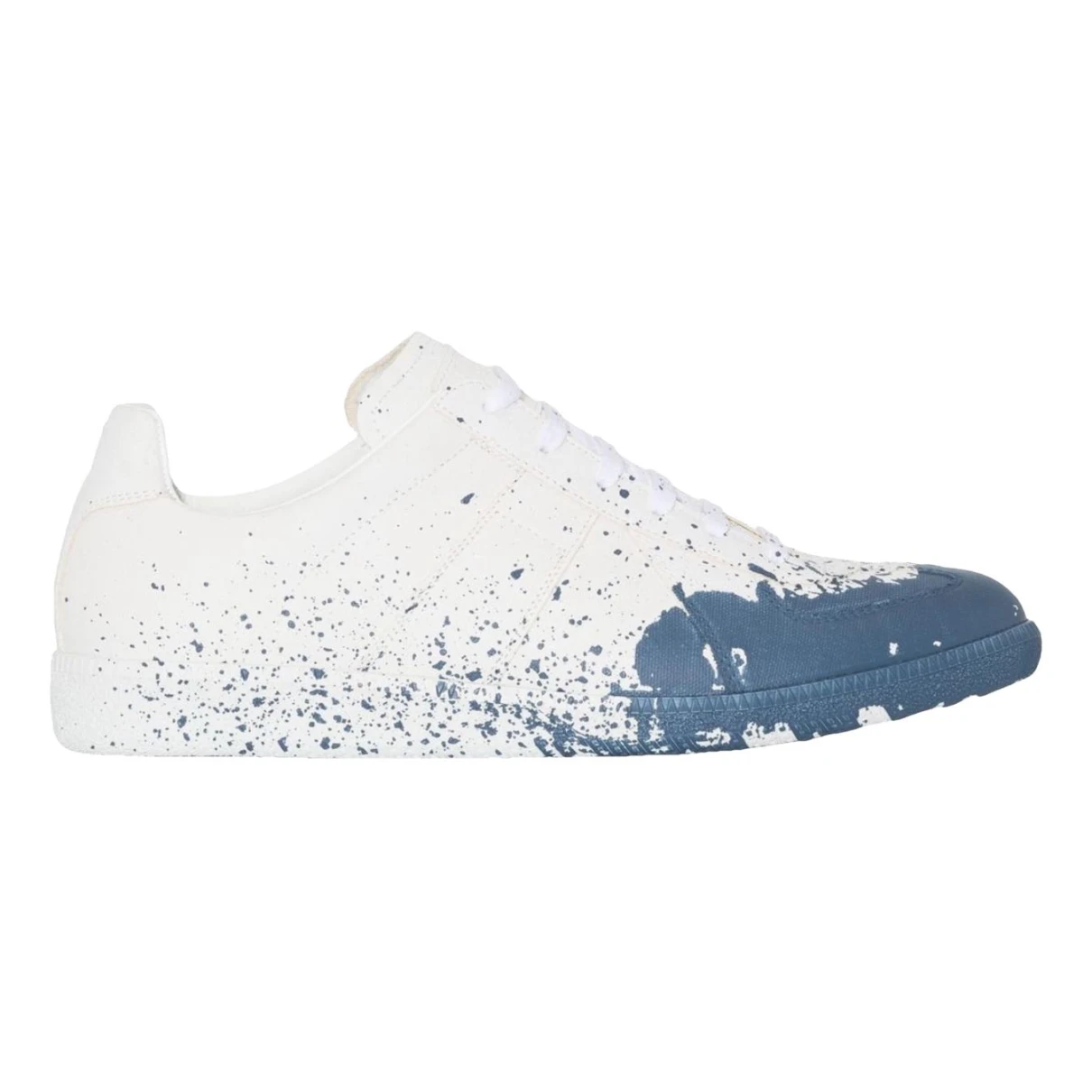Pre-owned Maison Margiela Cloth Trainers In Blue