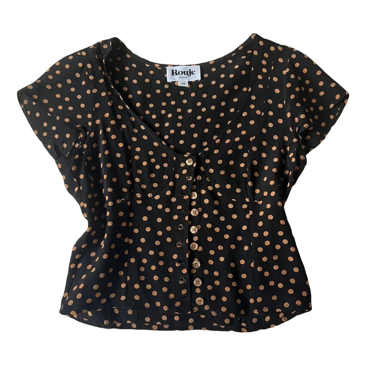 Pre-owned Rouje Silk Blouse In Black