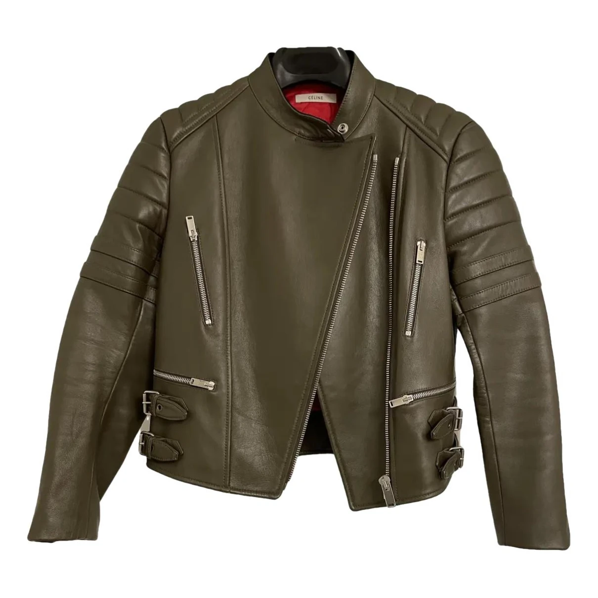 Pre-owned Celine Leather Biker Jacket In Other