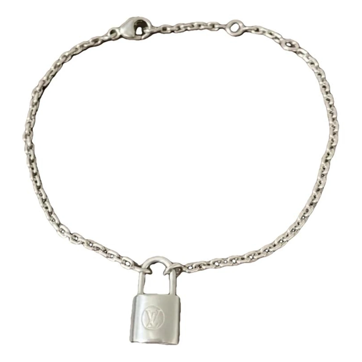 Pre-owned Louis Vuitton Lockit Silver Bracelet
