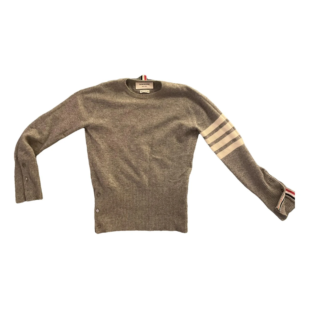 Pre-owned Thom Browne Cashmere Jumper In Grey