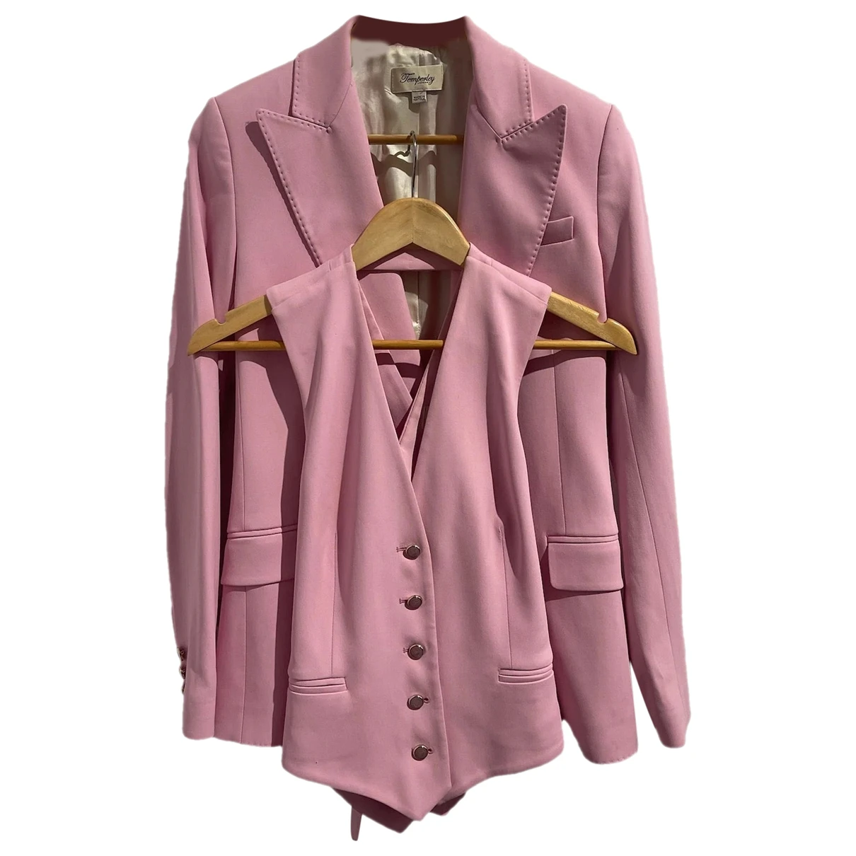 Pre-owned Temperley London Wool Blazer In Pink
