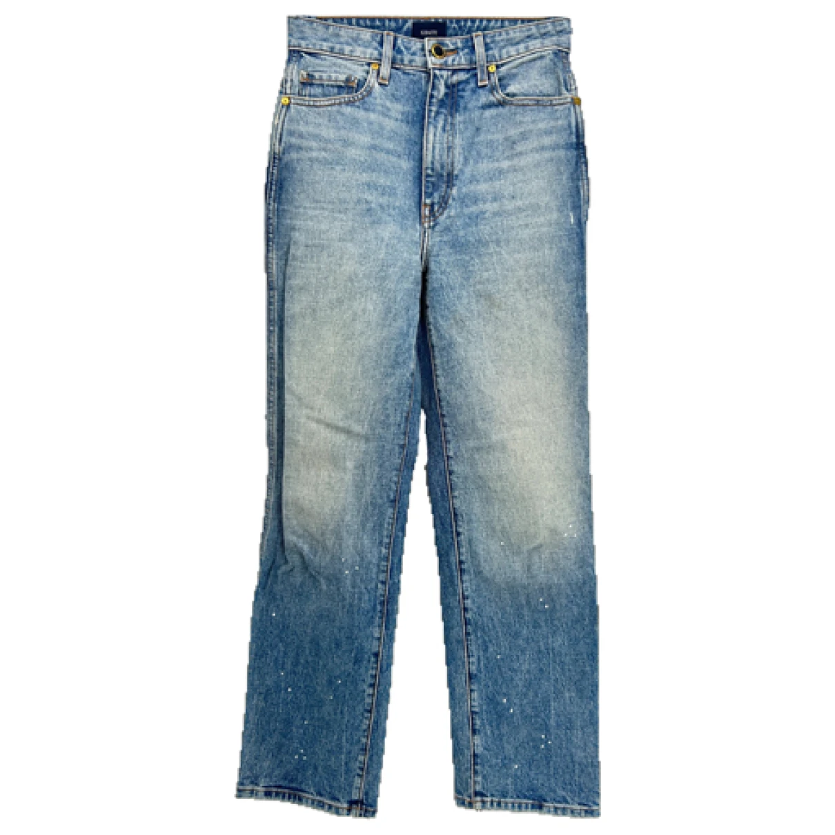 Pre-owned Khaite Straight Jeans In Blue