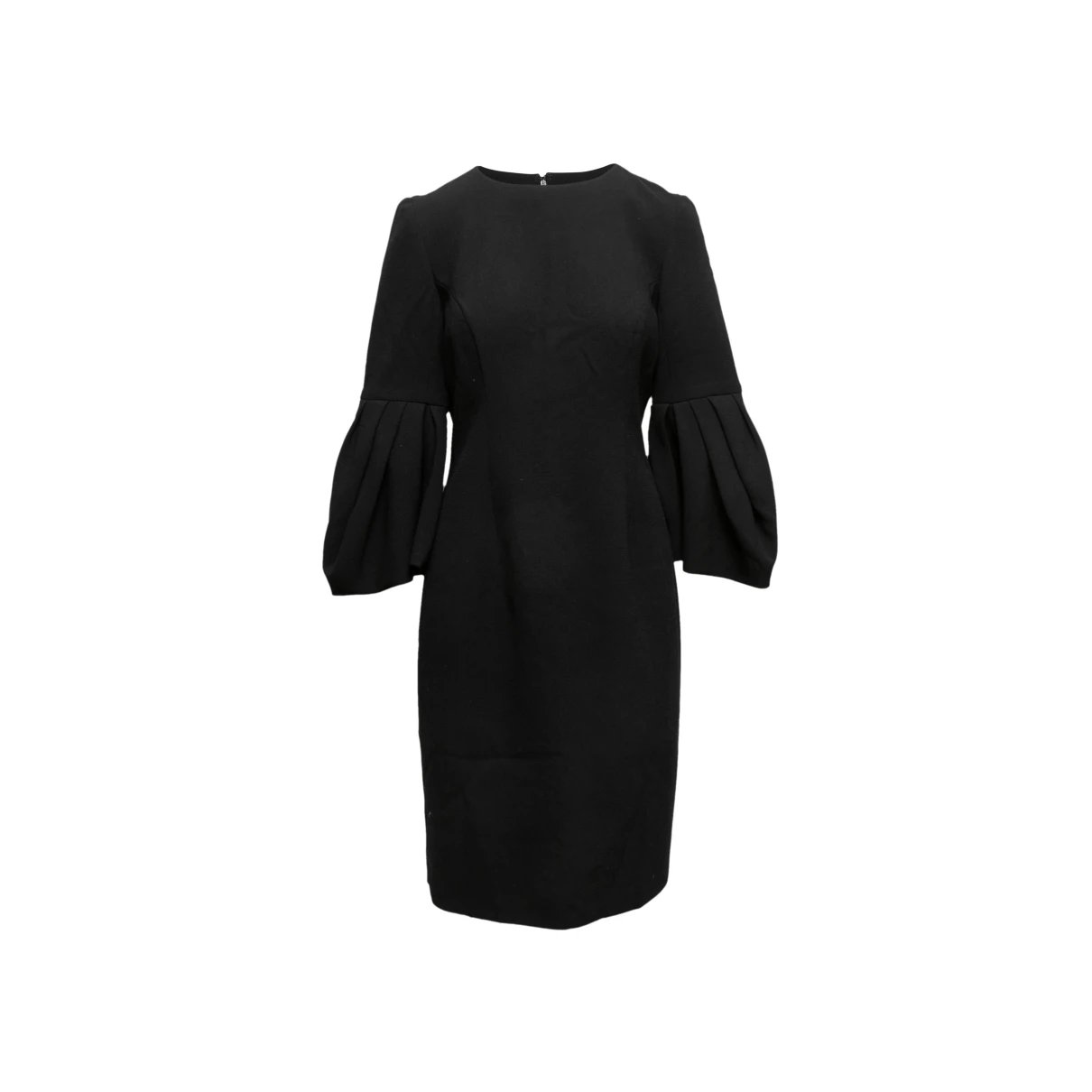 Pre-owned Carolina Herrera Wool Dress In Black