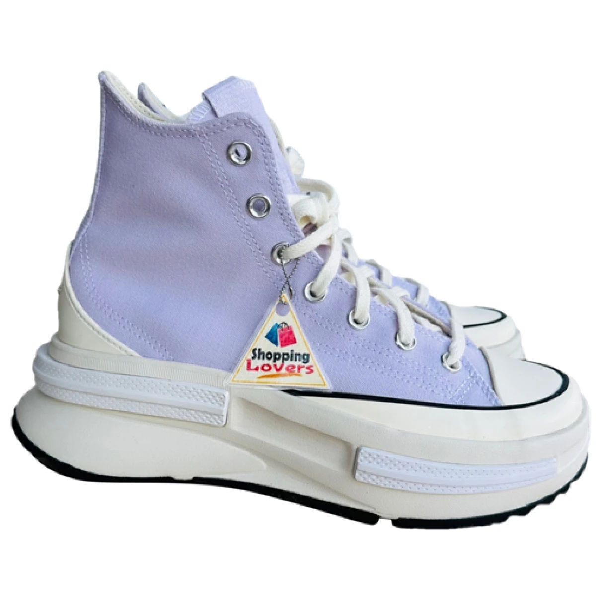 Pre-owned Converse Cloth Trainers In Purple