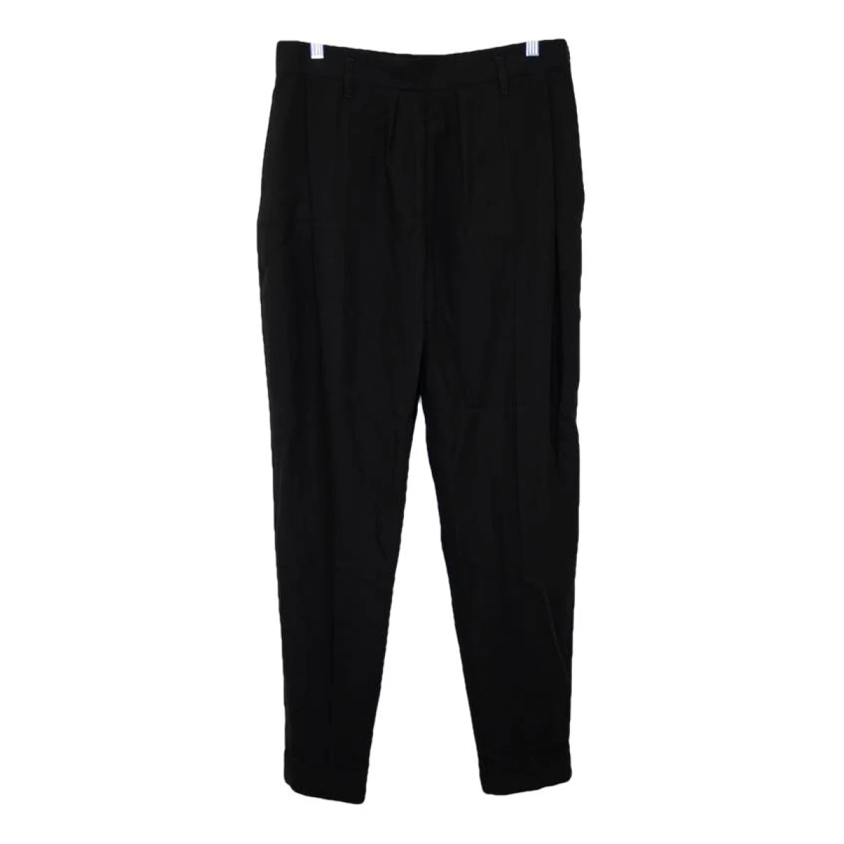 Pre-owned Ann Demeulemeester Wool Trousers In Black