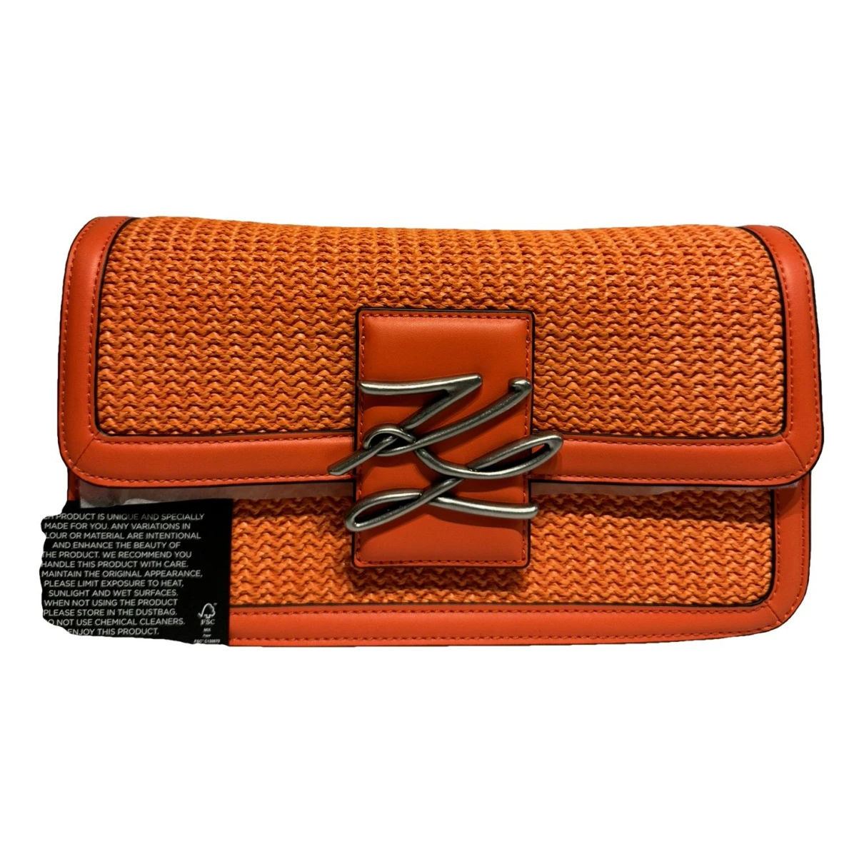 Pre-owned Karl Lagerfeld Handbag In Orange
