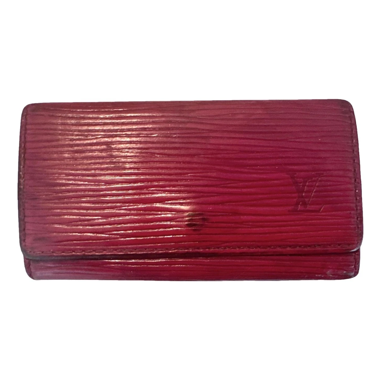 Pre-owned Louis Vuitton Key Pouch Leather Small Bag In Red