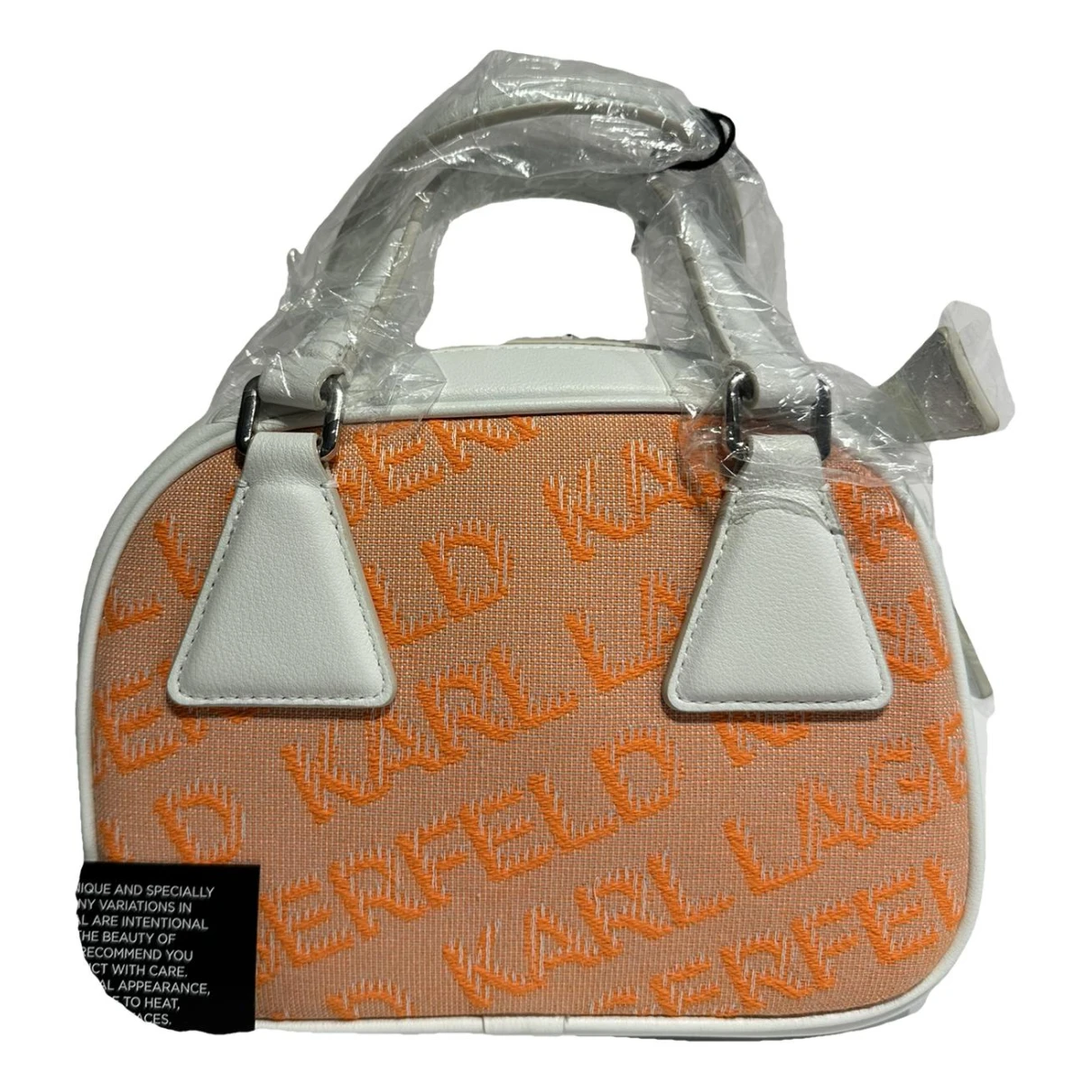 Pre-owned Karl Lagerfeld Handbag In Orange