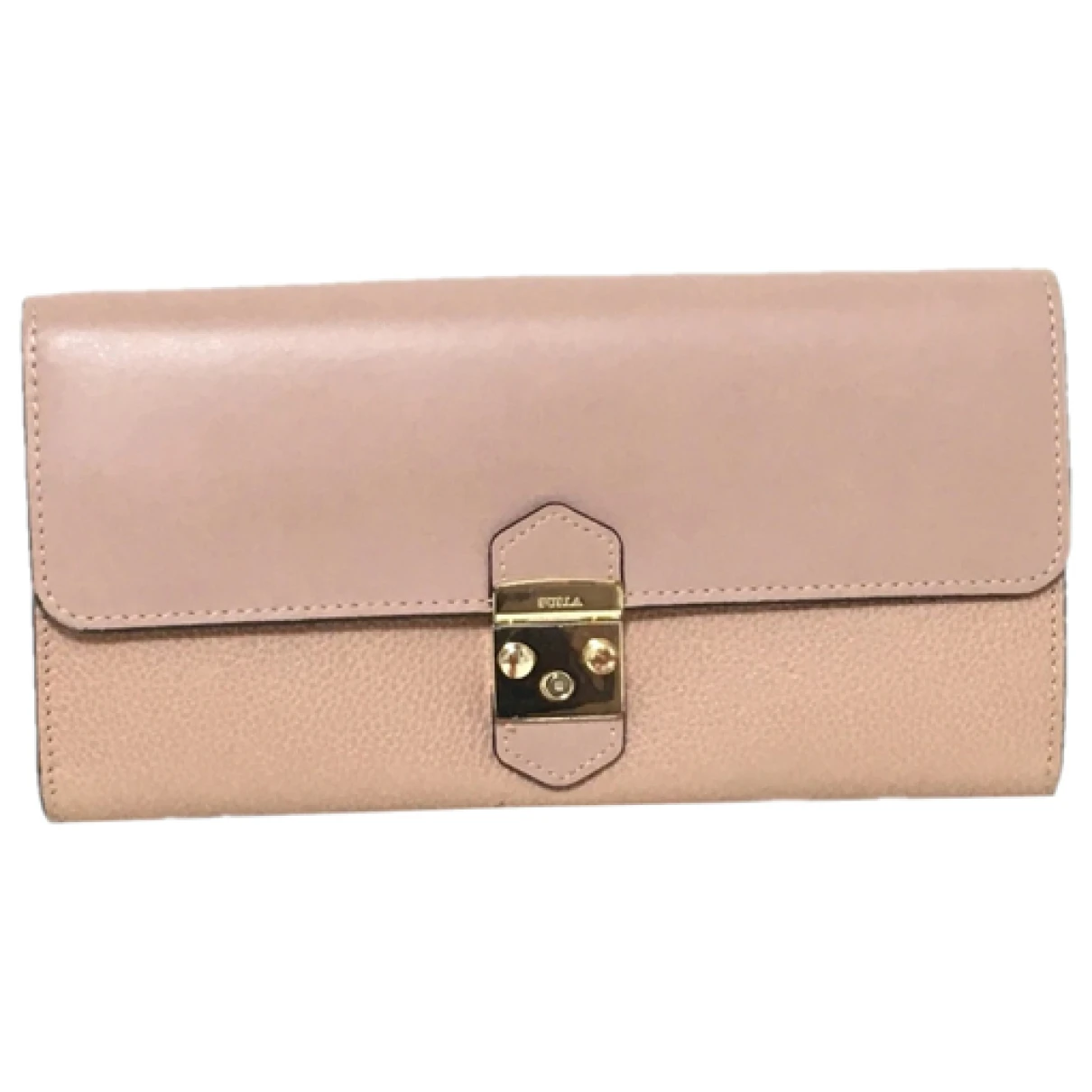 Pre-owned Furla Leather Wallet In Pink