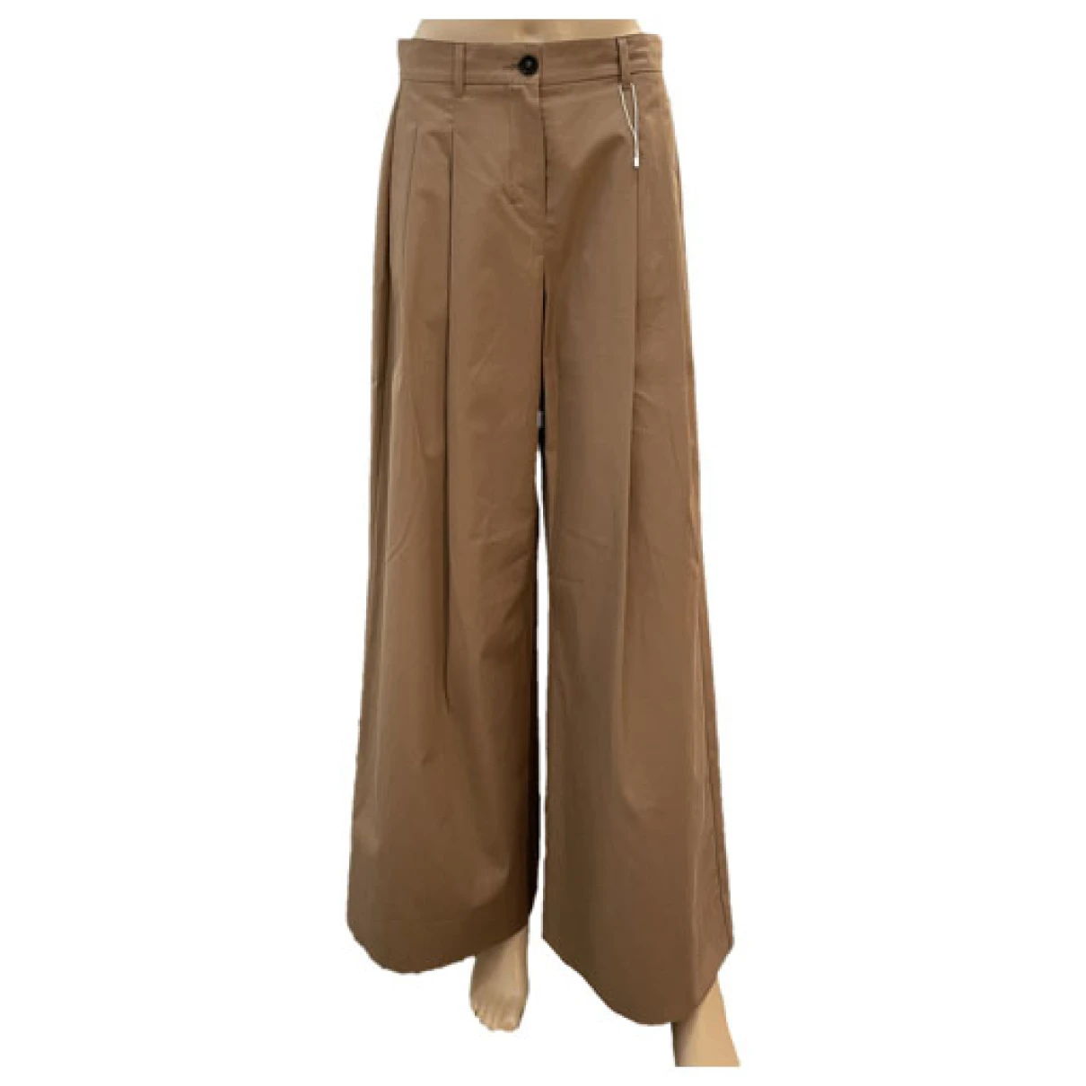 Pre-owned Max Mara Large Pants In Camel
