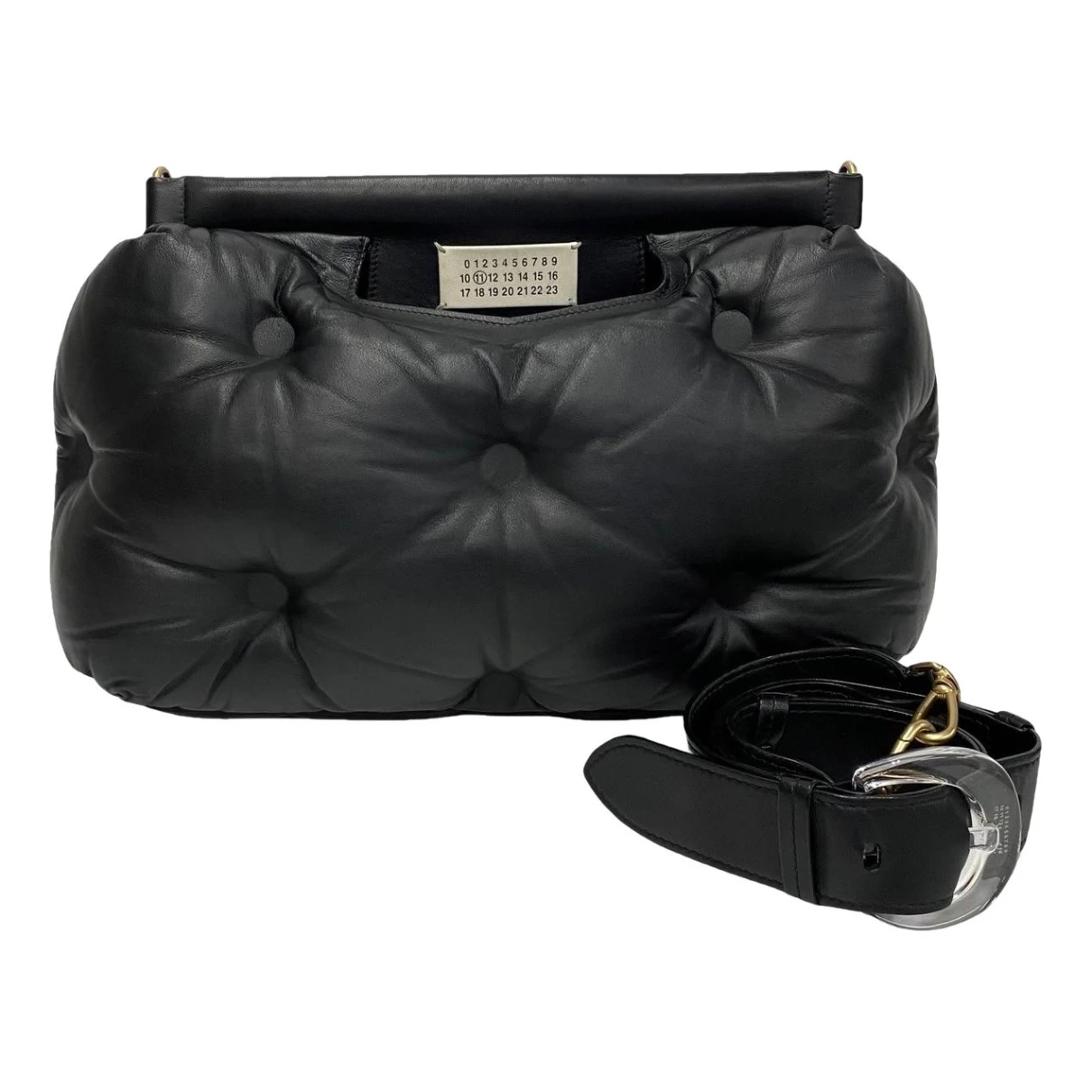 Pre-owned Maison Margiela Leather Handbag In Black