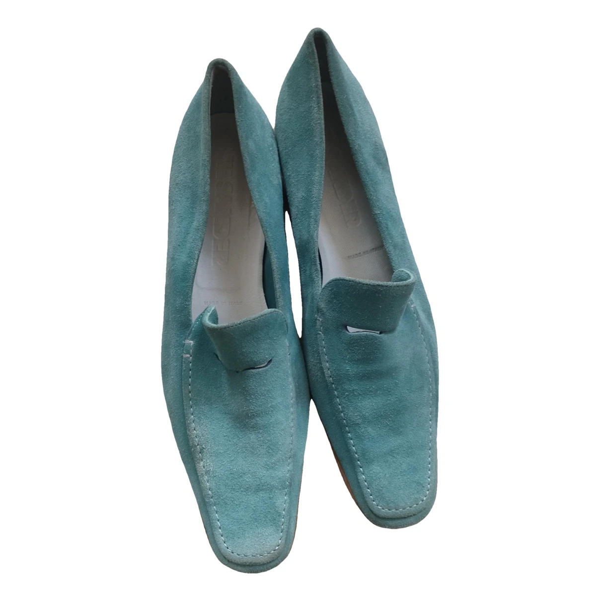 Pre-owned Jil Sander Flats In Turquoise