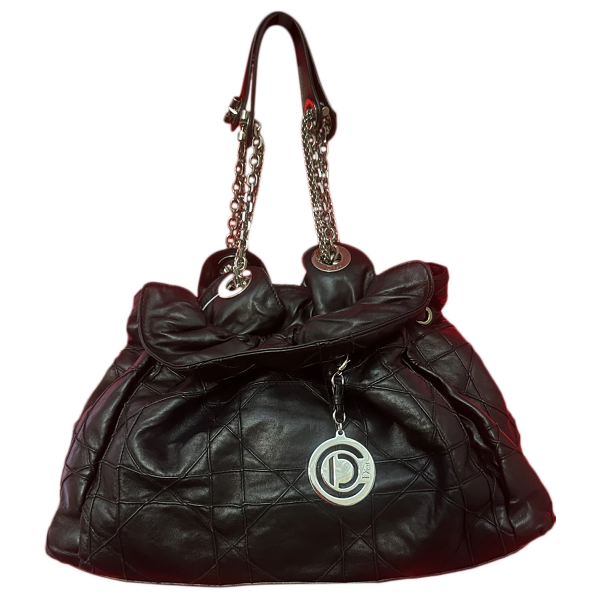 Pre-owned Dior Le Trente Leather Handbag In Black