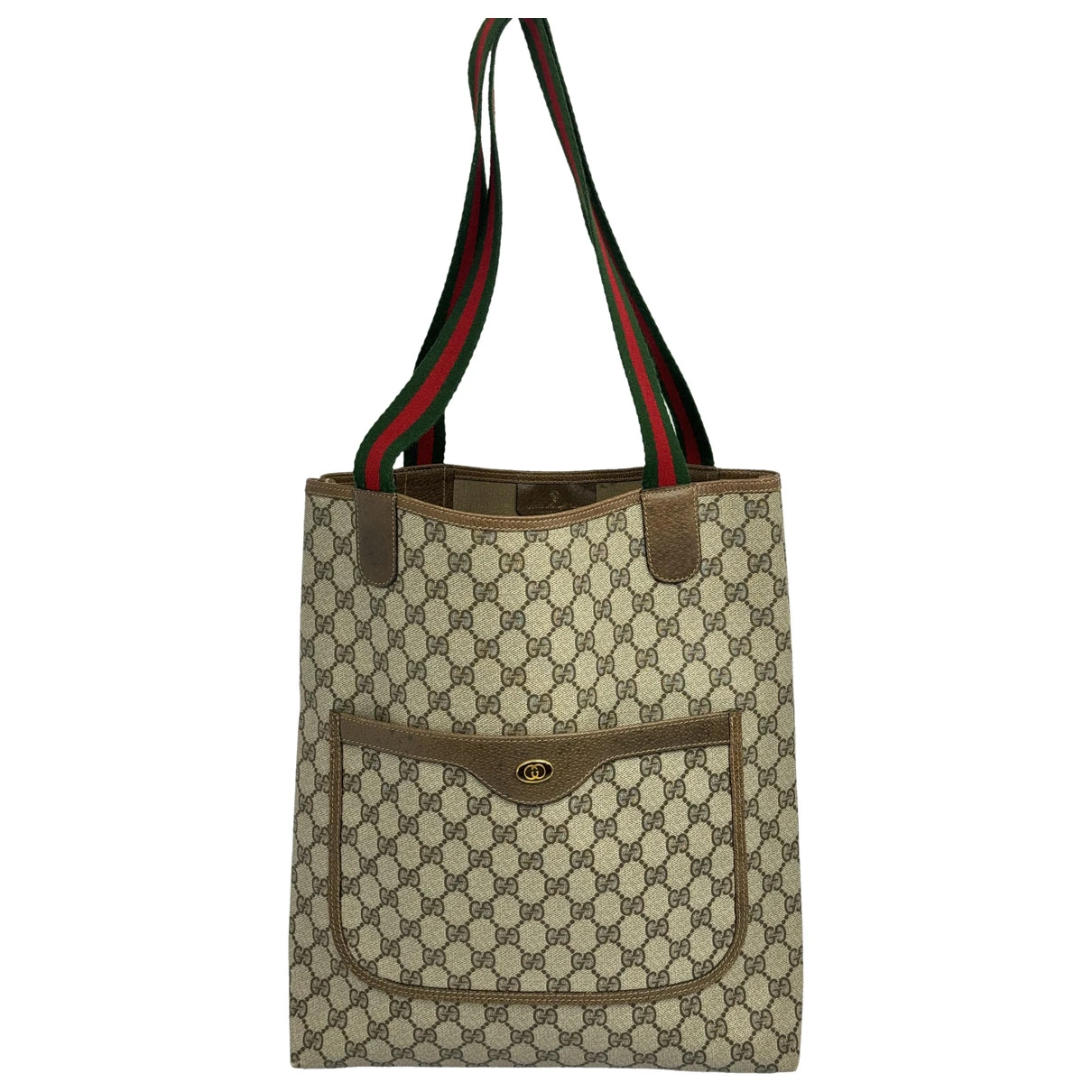 Pre-owned Gucci Leather Bag In Beige