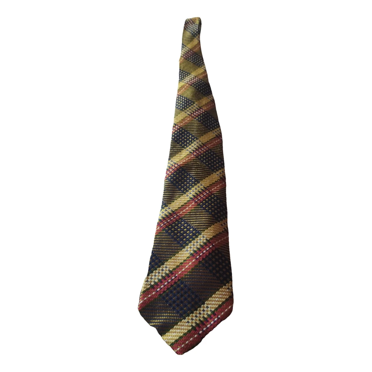 Pre-owned Kenzo Silk Tie In Yellow