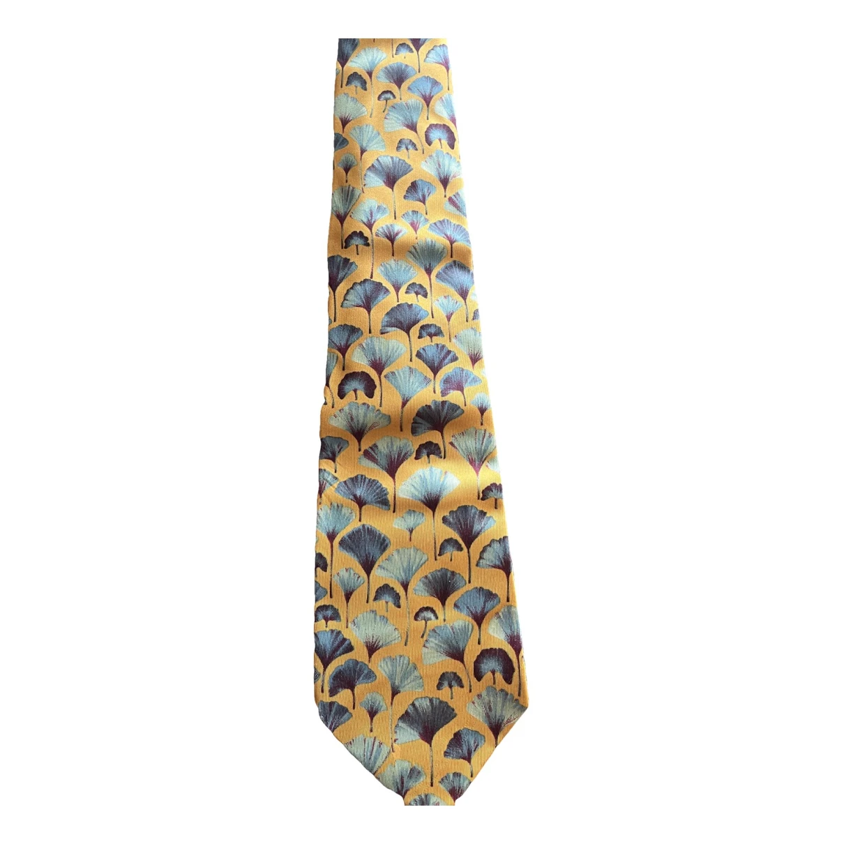 Pre-owned Gucci Silk Tie In Yellow