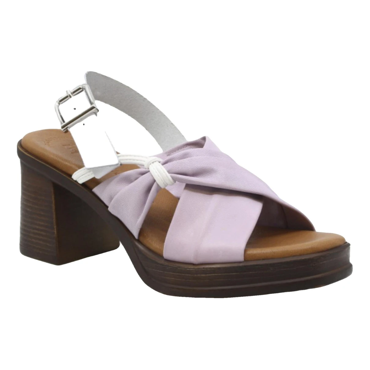 Pre-owned Raquel Allegra Leather Sandals In Purple