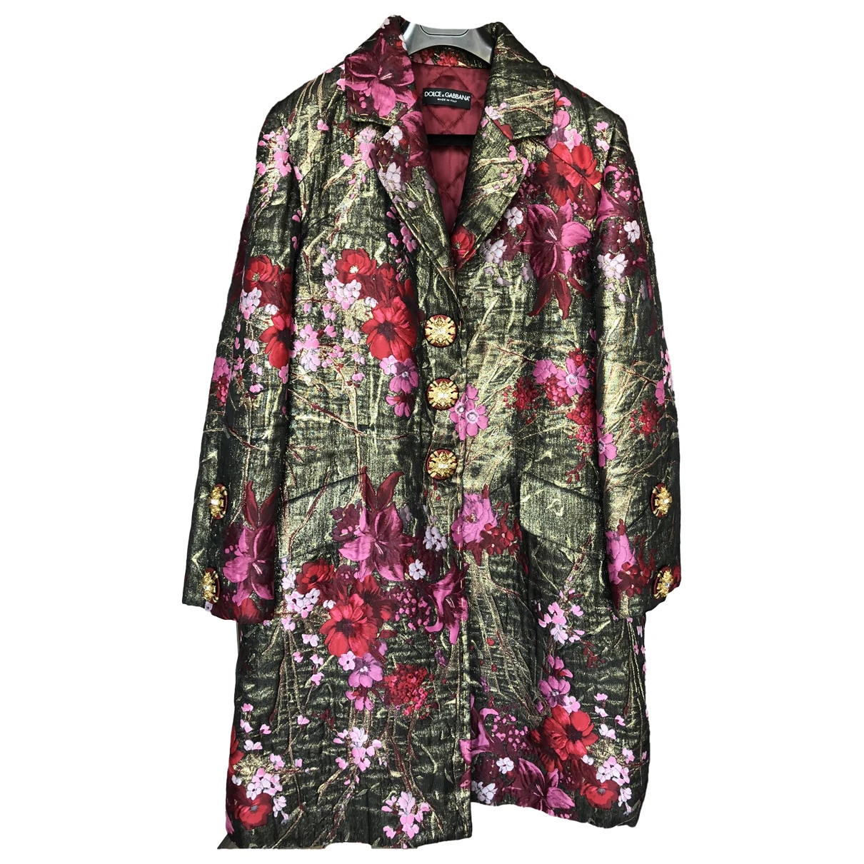Pre-owned Dolce & Gabbana Silk Coat In Multicolour