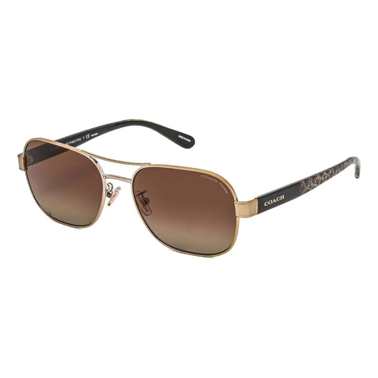 Pre-owned Coach Sunglasses In Gold